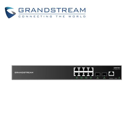 Switch De 8 Puertos Poe / Gwn7801p / Grandstream / 8 Puertos 10/100/1000 Mbps / 2 Puertos Sfp 10/100/1000mbps / Poe At/af / 14.8