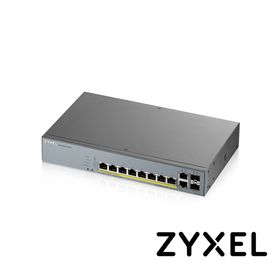 switch zyxel gs135012hp 10 puertos rj45 1001000 mbps con poe afat  2 puertos sfp 1000 mbps administrable l2 compatible con nebu