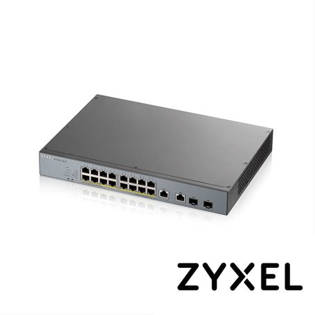 Switch Zyxel Gs135018hp 16 Puertos Rj45 100/1000 Mbps Con Poe Af/at  2 Puertos Sfp 1000 Mbps Administrable L2 Compatible Con Neb