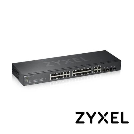 Switch Zyxel Gs192024hpv2 24 Puertos Rj45 100/1000 Mbps Con Poe Af/at  4 Puertos Combo Rj45/sfp 1000 Mbps Administrablel2 Compat