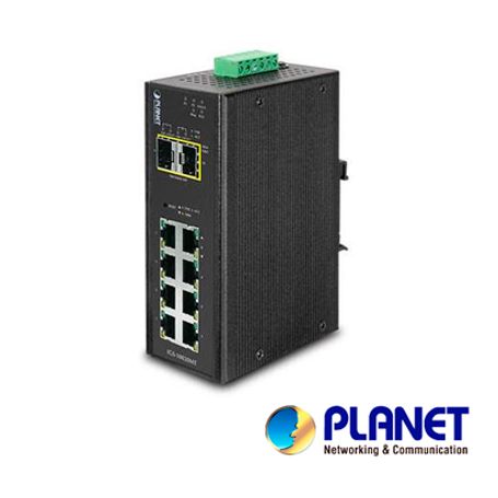 switch administrable 8 puerto rj45  planet igs10020mt  8 puertos rj45 101001000 mpbs  2 puertos sfp minigbic 10010002500 mbps  