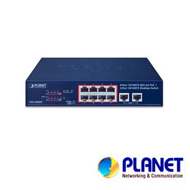 switch planet fsd1008hp no administrable 8 puertos rj45 velocidad de transmision 10100 mbps alimentacion poe activo afat  2 pue