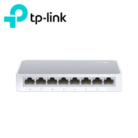 Switch No Administrable Tplink Tlsf1008 / Cuenta Con 8 Puertos Rj45 10/100 Mbps / Montaje En Escritorio / Tecnologia Green Ether