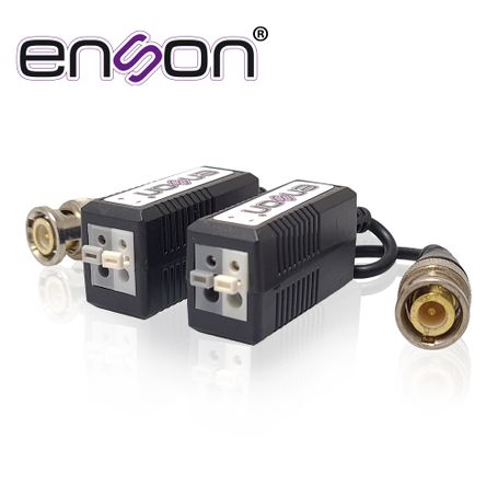 transceptores hd 2mp enson ensvt100 ahdtvicvi pushin con conector aislador de ruido y protector de voltaje conector 100 cobre