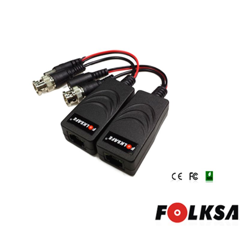 Transceptor Hd Folksafe Fshd4301vp Transmisor/receptor De Video Y Voltaje (12v/24v Dc/ac) Compatible Con Todas Las Marcas De Cám