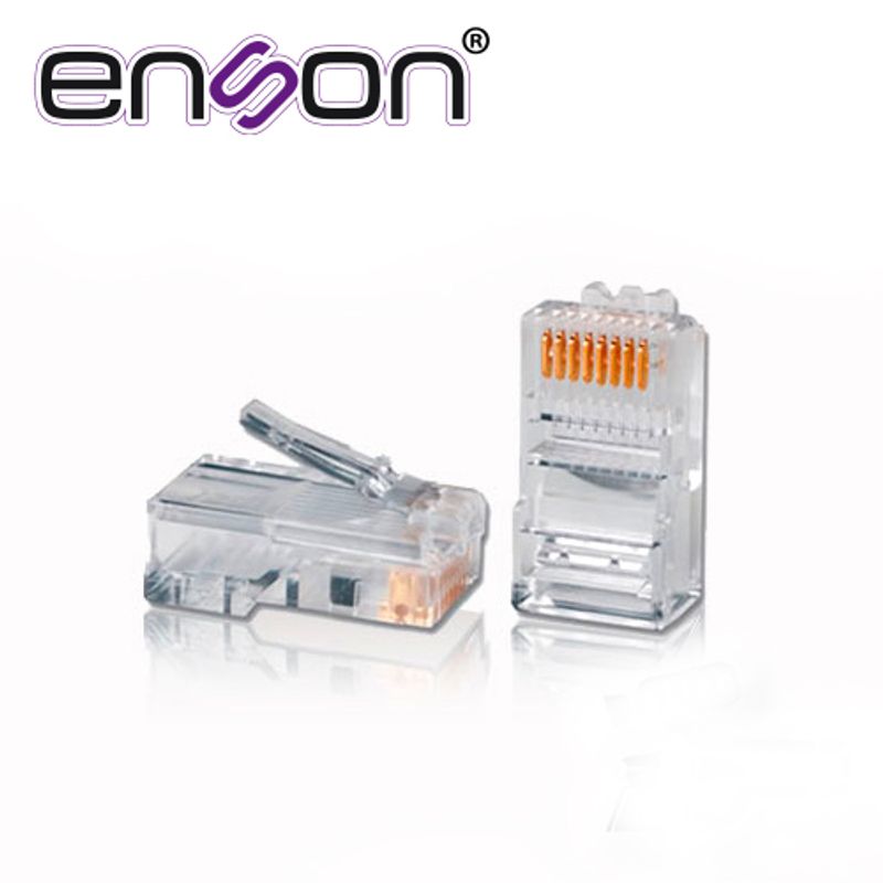 Conector Rj45 Para Cable Utp Cat5e Enson Rj45cat5e De 8 Pines Velocidad De Hasta 100mbps