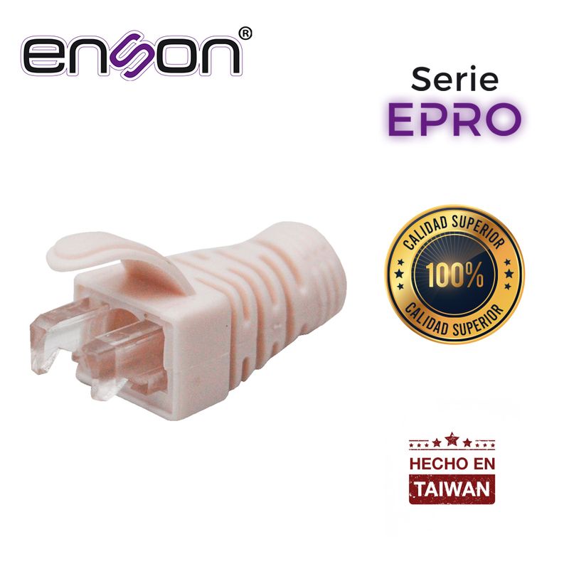 Bota Para Cable Utp Enson Eprobootwh Color Blanco Ideal Para El Terminado Y Cuidado Del Rematado Compatible Con Cat5e/6/6a Y Con