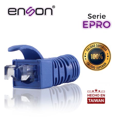 bota para cable utp enson eprobootbl color azul ideal para el terminado y cuidado del rematado compatible con cat5e66a y con pl