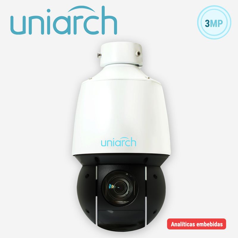 Camara Ip Ptz Interior/exterior Ipcp413x20k Uniarch By Unv 3mp/ Ultra265/ Lente 550mm / Ip66 / Wdr / 20x Zoom / Soporta Micro Sd