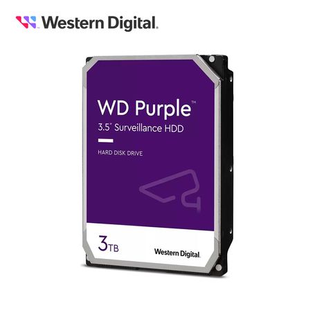 Disco Duro Dd 3tb Sata Wd Purple Wd33purz 24/7 Optimizado Para Videovigilancia Sata Iii 6gb/s Compatible Con Dvr Y Nvr De Cualqu