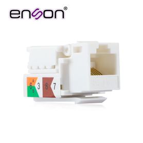 conector jack enson ensjtl5wh cat5e color blanco a 90 grados ponchado facil sin pinzas y cubrepolvo