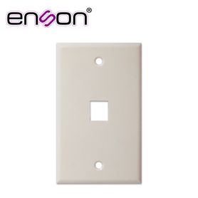 placa de pared faceplate universal ensfp61 enson 1 puerto estilo keyconnect cat6a cat6 cat5e conectores de fibra optica y coaxi