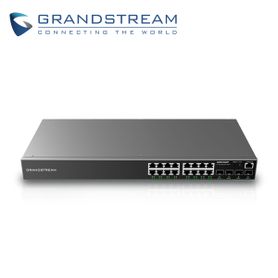 switch de 16 puertos poe  gwn7802p  grandstream  16 puertos 101001000 mbps  4 puertos sfp 101001000mbps  poe ataf  2976 mpps  g