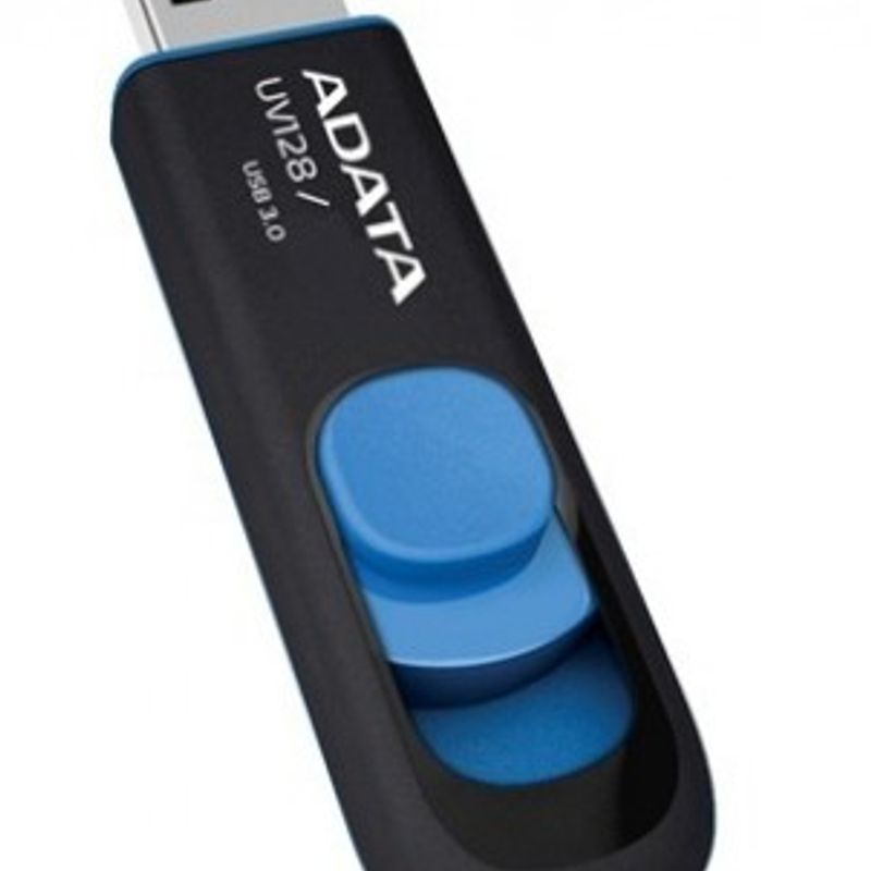Memoria USB ADATA UV128 Negro 64 GB  USB 3.2 (retrocompatible con 3.0 y 2.0) 100 MB/s 40 MB/s SBNB600