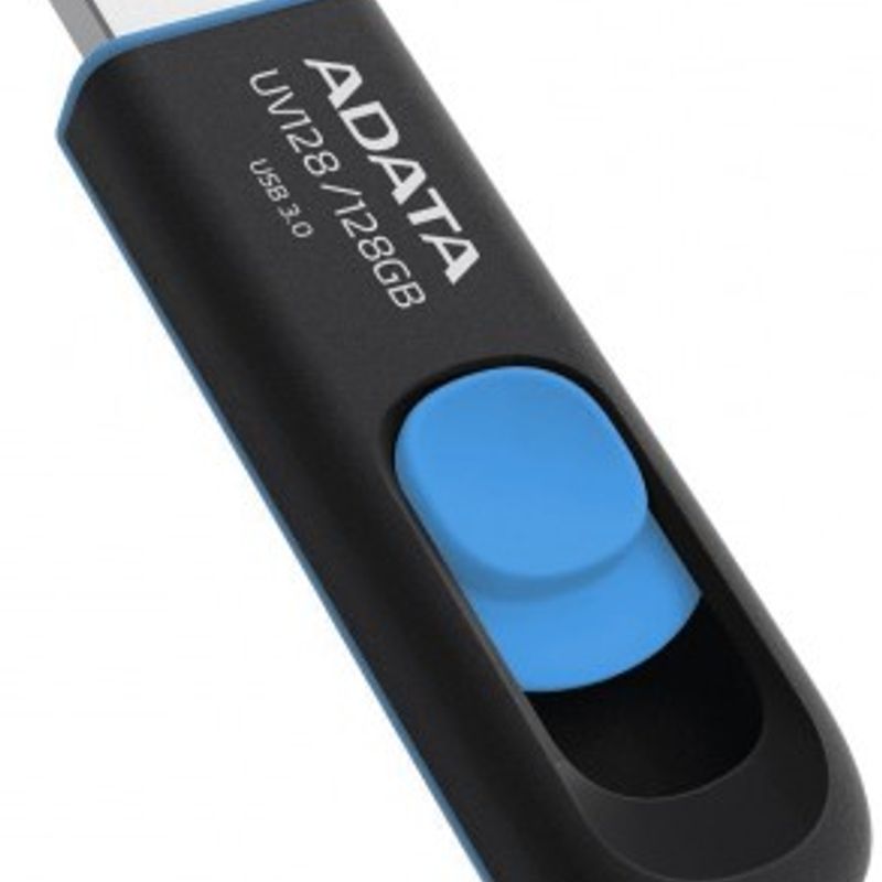 Memoria USB ADATA UV128 Negro 128 GB  USB 3.2 (retrocompatible con 3.0 y 2.0) 100 MB/s 40 MB/s SBNB600