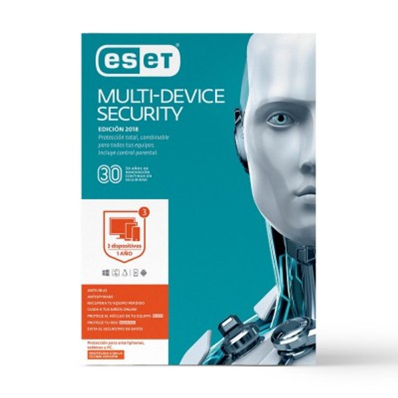 Antivirus ESET Multidevice Security 3 licencias 1 Ano(s) Caja SBNB600