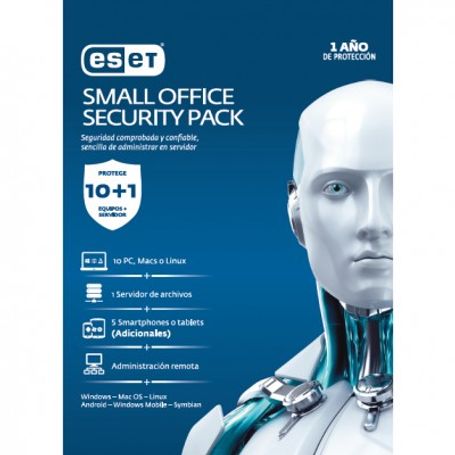 Antivirus ESET Small Office Security Pack  Base 10 licencias 1 Ano(s) Espanol Caja SBNB600