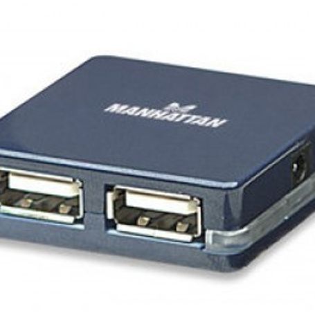Hub USB MANHATTAN 160605 USB 2.0/1.1 Negro 4 puertos SBNB600