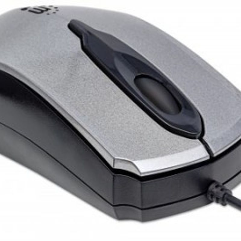 Mouse MANHATTAN 179423 Gris USB Óptico 1000 DPI SBNB600
