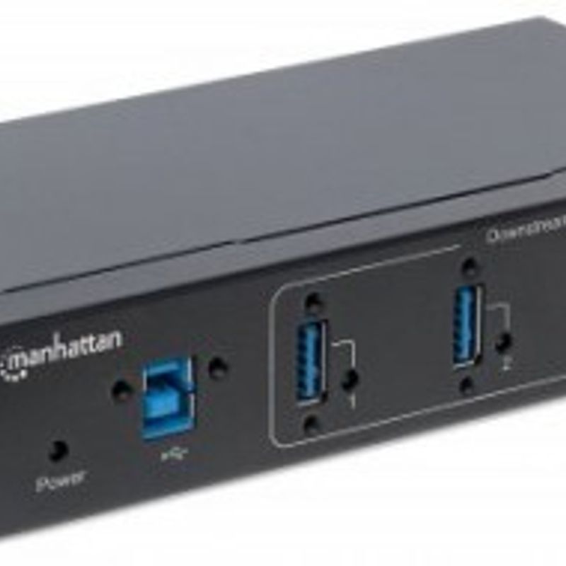 Hub industrial MANHATTAN USB 3.0 de 4 puertos USB 3.0 5000 Mbit/s USB 3.0 Negro 4 puertos SBNB600