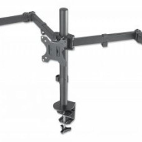 461658 Soporte para monitor de escritorio movimiento articulado 3 pantallas planas de 13 pulgadas a 27 pulgadas máximo 7 kg cada