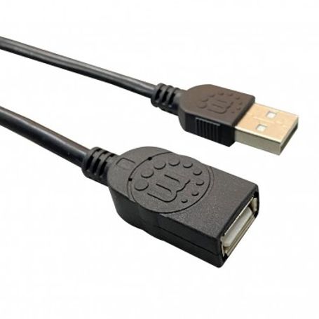 364898 Cable USB V2.0 Extensión 3.0M Color Negro. SBNB600