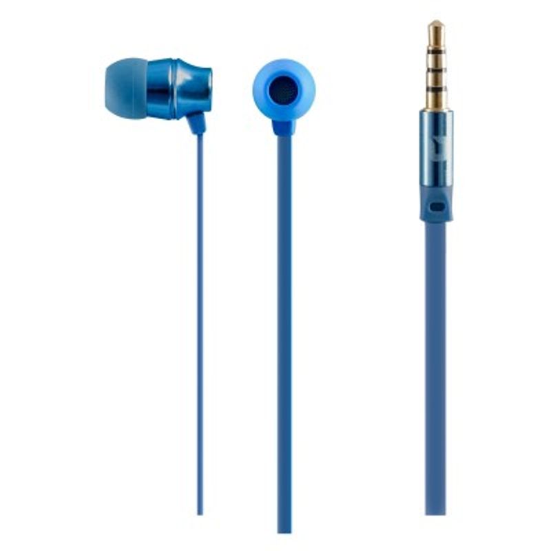 Audifonos Mobifree METALIC Azul Alámbrico  1.2 m SBNB600