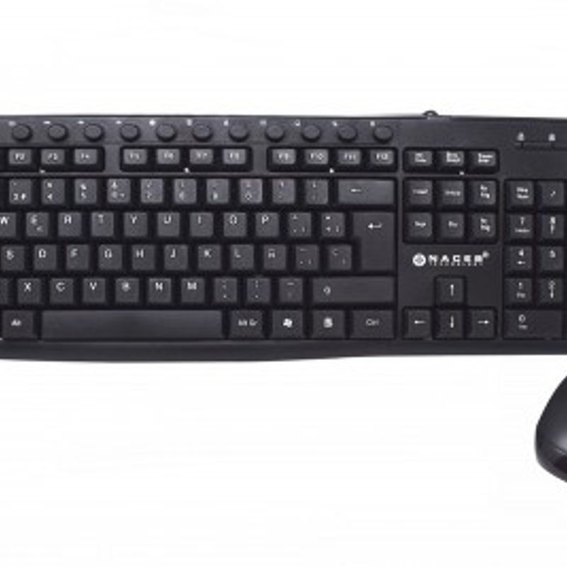 Kit de teclado y mouse Naceb Technology Estándar Negro SBNB600
