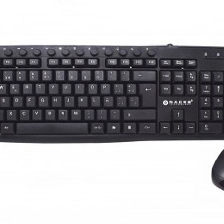 Kit de teclado y mouse Naceb Technology Estándar Negro SBNB600