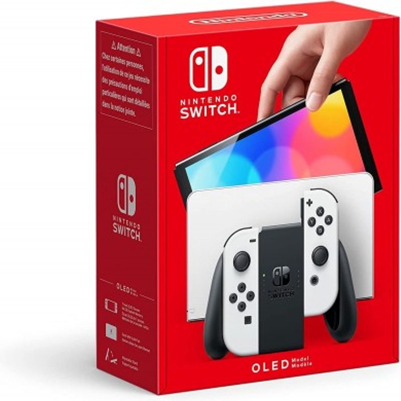 Nintendo Switch Modelo OLED Color Joycons Blanco. Version Internacional SBNB600