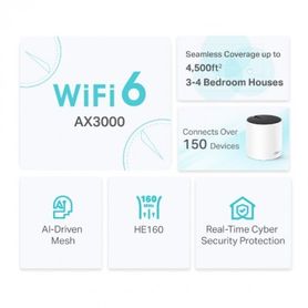 kit sistema mesh wifi 6 tplink ax3000