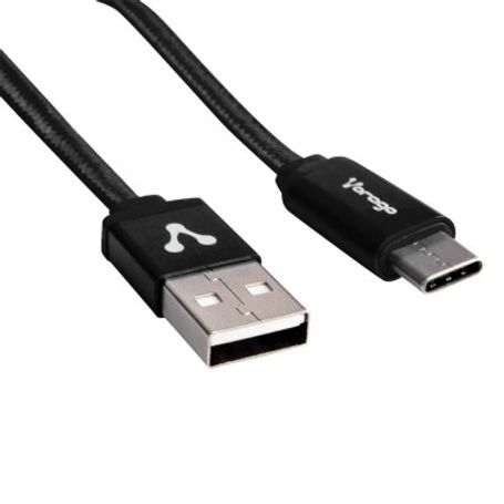 Cable USB Tipo C VORAGO CAB123 1 mt Carga Rápida USB USB C Macho/Macho 1 m Negro SBNB600