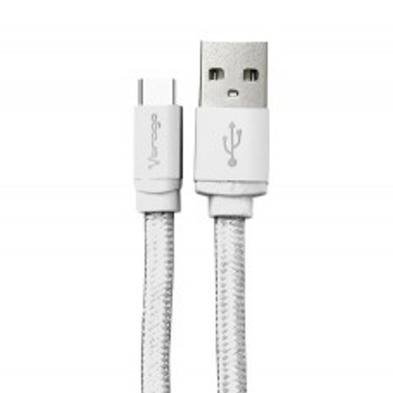 Cable USB Tipo C VORAGO 1 mt carga rapida USB USB C Macho/Macho 1 m Color blanco SBNB600