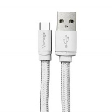 Cable USB Tipo C VORAGO 1 mt carga rapida USB USB C Macho/Macho 1 m Color blanco SBNB600
