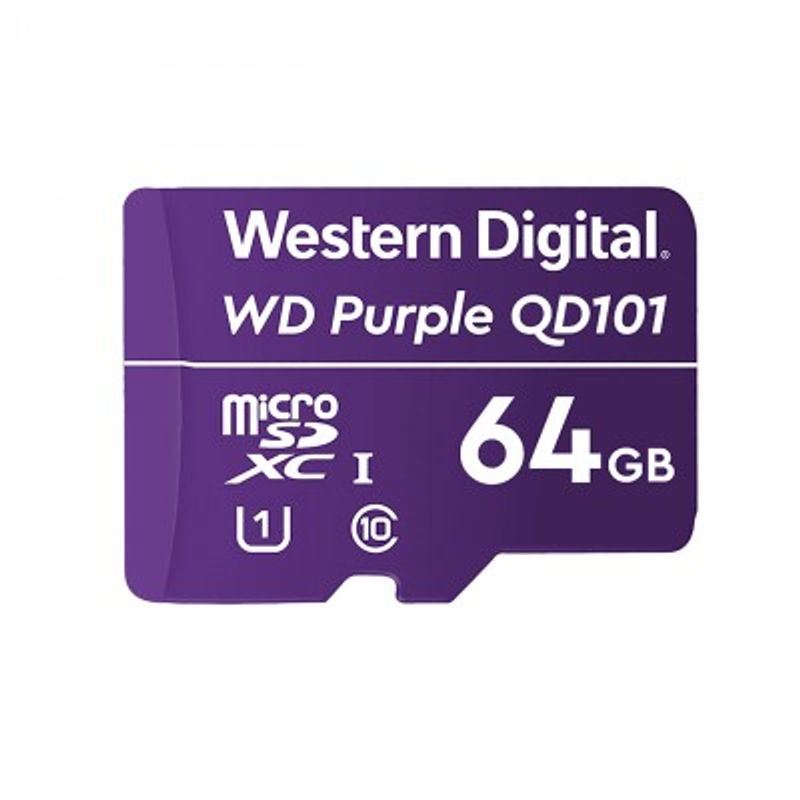 Memoria Micro SD WD Purple 64GB Clase 10 Clase de velocidad UHS 1 (U1)  WDD064G1P0C SBNB600