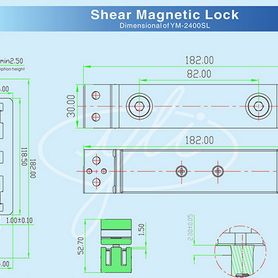 yli ym2400sl  contrachapa magnética  uso rudo  hasta 1200 kg de sujeción  ideal para puertas de cortesia  sensor de puerta8757