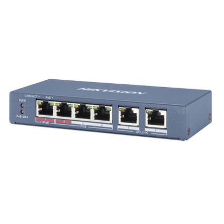 Switch Poe / No Administrable / 3 Puertos 10/100 Mbps 802.3 Af/at (30 W)  1 Puerto 100 Mbps Hipoe (60 W) / 2 Puertos 10/100 Mbps