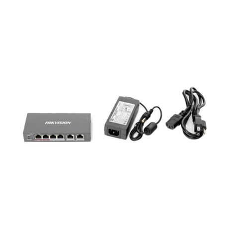 Switch Poe / No Administrable / 3 Puertos 10/100 Mbps 802.3 Af/at (30 W)  1 Puerto 100 Mbps Hipoe (60 W) / 2 Puertos 10/100 Mbps