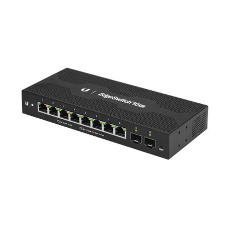 Edgeswitch 10x Administrable De 8 Puertos Gigabit Poe Pasivo 24vdc  2 Puertos Sfp