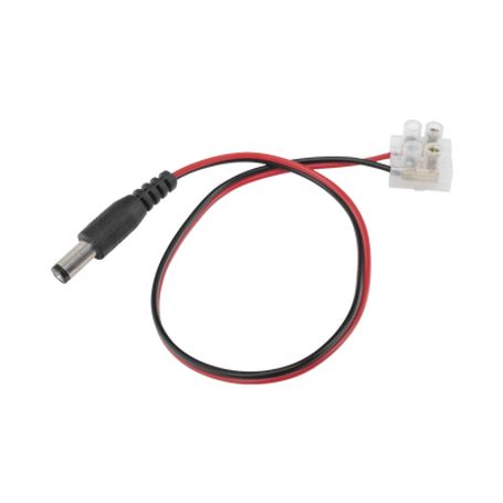 cable de alimentación con conector macho a bloque de terminal atornillable  calibre 18 awg  longitud  285 cm  ideal para alimen