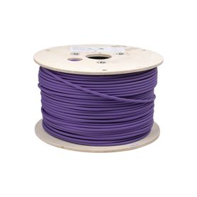bobina de cable blindado futp de 4 pares zmax cat6a soporte de aplicaciones 10gbaset ls0h libre de gases toxicos color violeta 