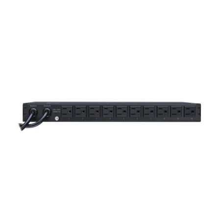 Pdu Ats (fuente Redundante Autotransferible) Medible Para Distribución De Energia 2 Entradas 120 Vca Nema515p Con 10 Salidas Nem Pdu Ats (fuente Redundante Autotransferible) Medible Para Distribución De Energia 2 Entradas 120 Vca Nema515p Con 10 Salidas Nem