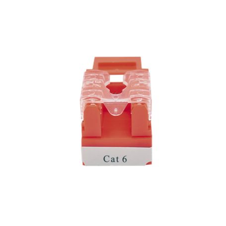 Módulo Jack Keystone Cat6 Con Terminación 110 (punchdown) Para Faceplate  Color Rojo