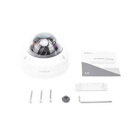 Cámara Ip Tipo Domo Antivandálico 2 Megapixel / Lente 2.8mm / Ir 20m / Wdr 120db / Ip66 / H.265  Wisestream