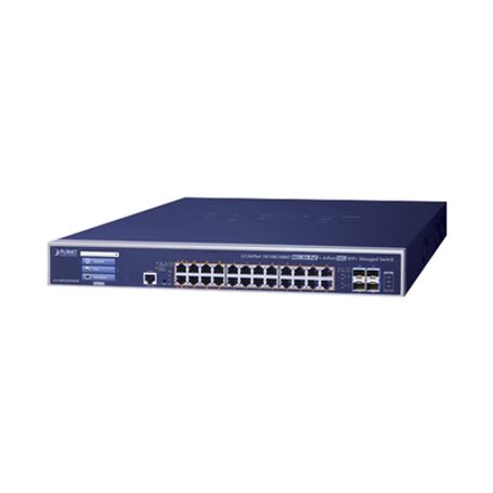 switch administrable capa 3 24 puertos gigabit 8023bt hasta 600 w 4 puertos 10 g sfp con pantalla táctil para configuración bás