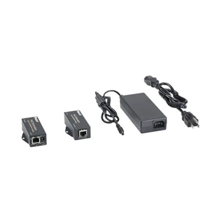 Kit De Extensor Poe/poe Hasta 610 Metros (2000 Ft) Con Cable Cat5e O Cat6 10/100mbps Incluye Transmisor Receptor Y Fuente De Ali