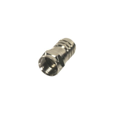conector f macho plegable para cable coaxial rg59u niquel  niquel polietileno