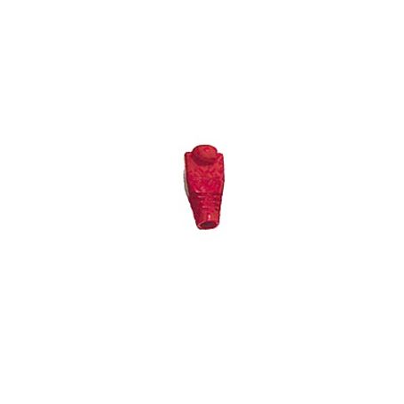 bota plástica para protección de plug rj45 color rojo