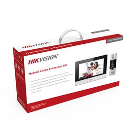 kit de videoportero analógico  ip a 4 hilos con función de llamada a app hikconnect  monitor se conecta a internet por cable o 