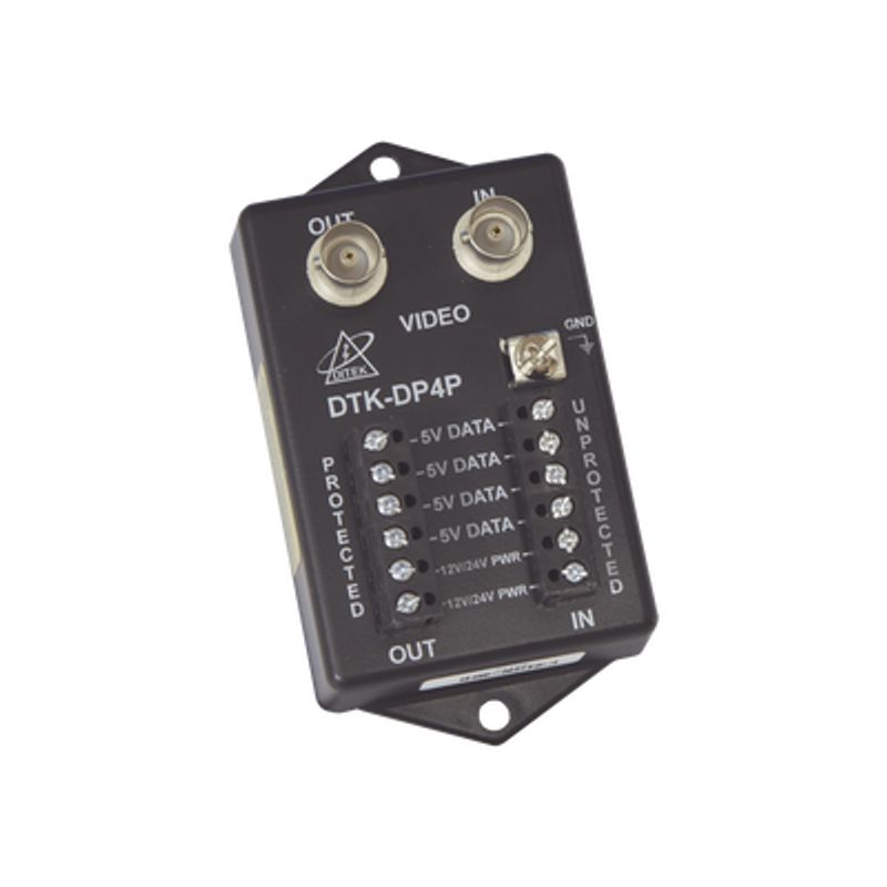 Protector Para Alimentación Datos Y Video Para Cámara Ptz De 12 Vcc24 Vca Conector Bnc Y Terminal